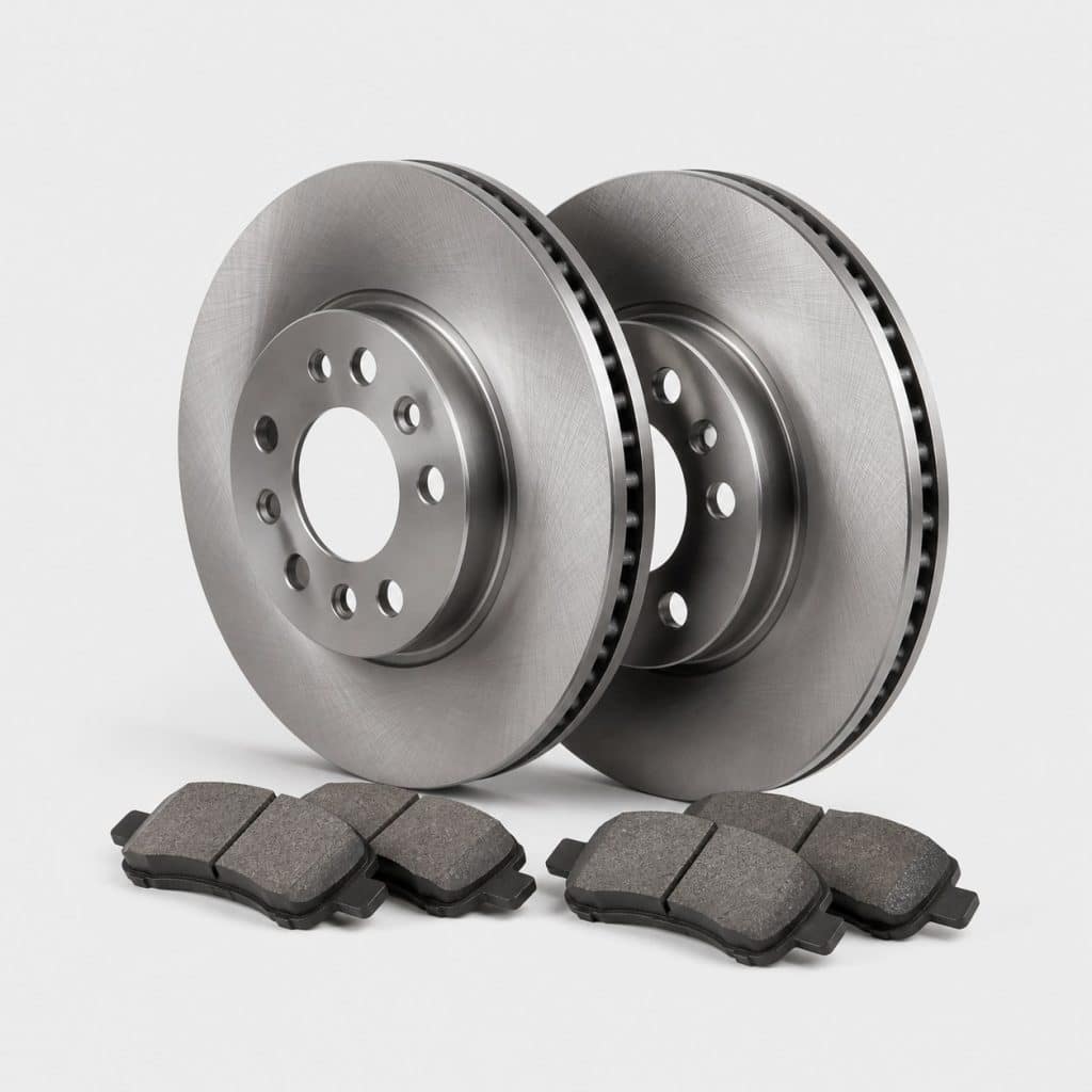 Kit de deux disques et de plaquettes de frein avant compatible Clio III