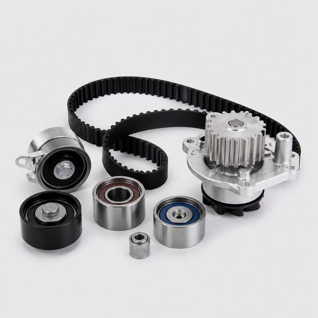 Kit de distribution complet pour SUV compact sur fond clair
