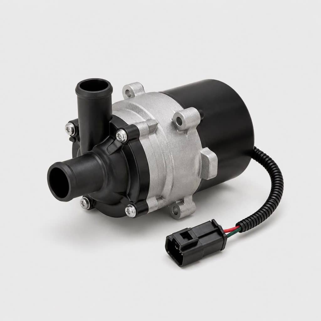 Pompe à eau électrique avec câblage sur fond clair